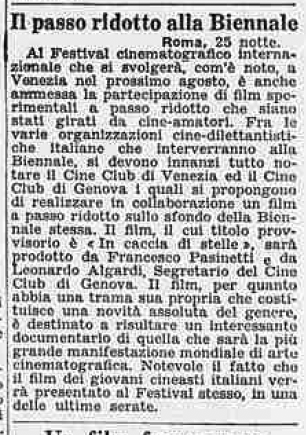 "Il passo ridotto alla Biennale," La Stampa, June 26, 1934