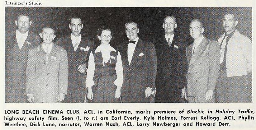 The Long Beach Cinema Club pictured in <em>Movie Makers</em>, Oct. 1951, 336.